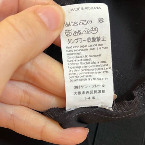 LES COPAINS Casual Slim Tapered Leg Pants In Black S - Picture 16 of 16